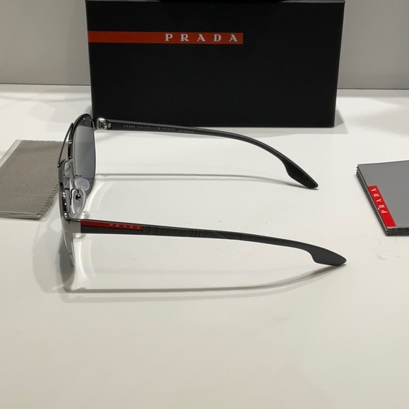 Prada unisex sunglasses sps 54T polarized grey lenses made in Italy - Picture 3 of 9